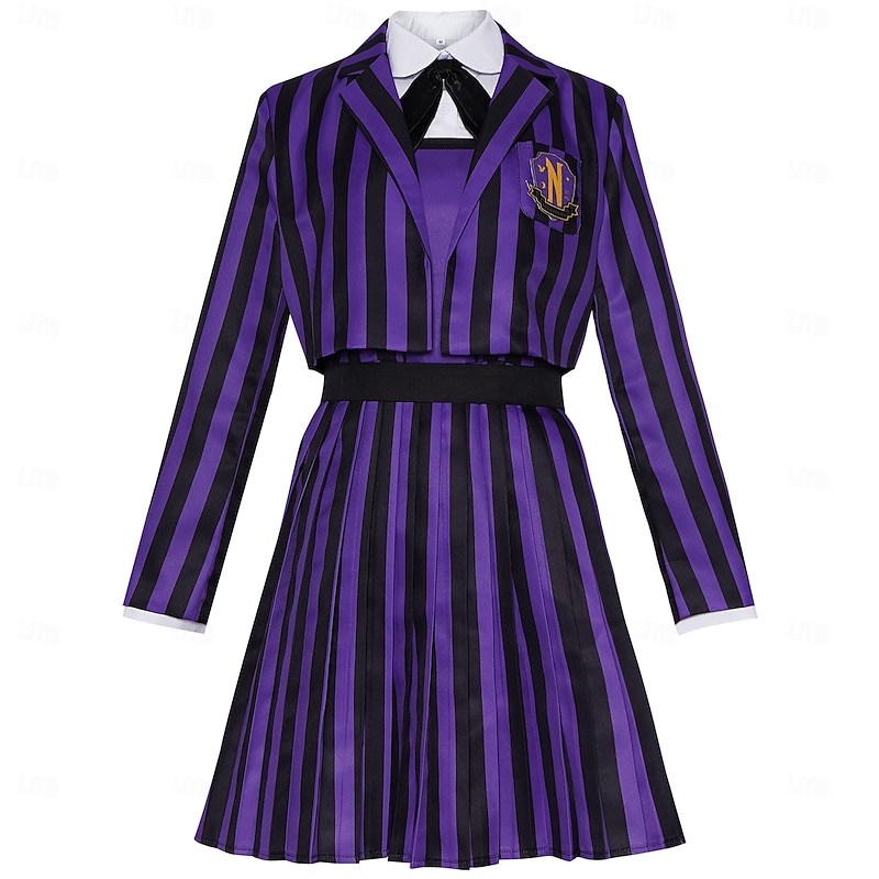 Gothic Horror Dark Academia Costume School Uniform Fancy Dress Cosplay Movie Cosplay for Women's Adults Halloween Carnival Performance Party Educational Dress Up