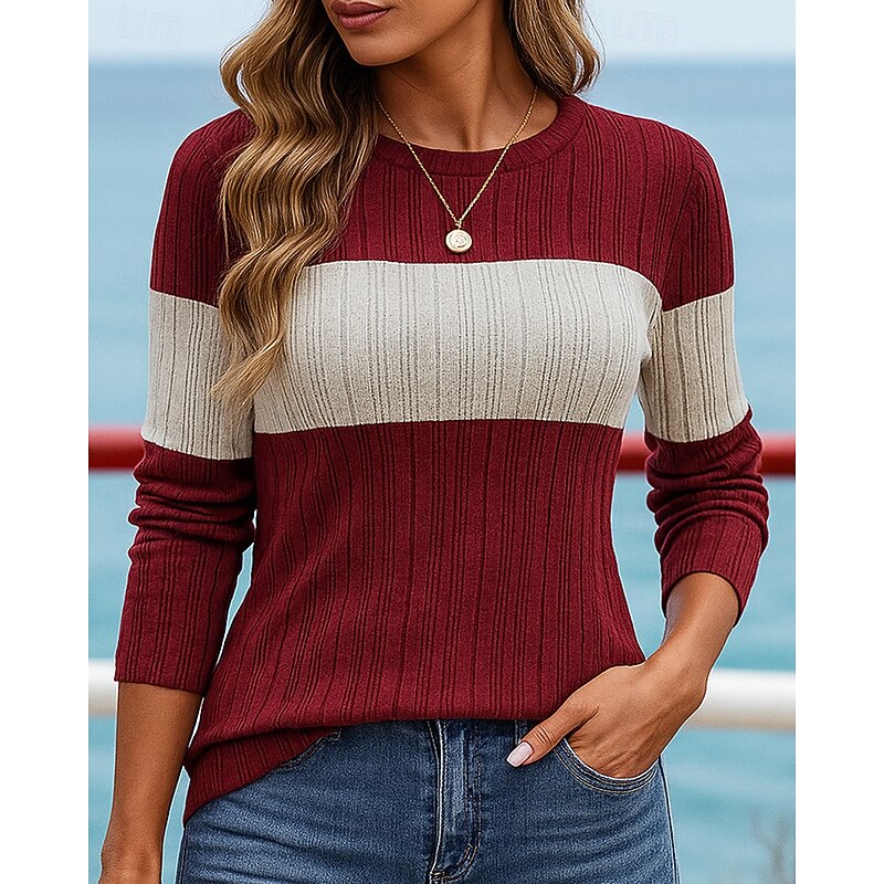 Women's Pullover Sweatshirt Casual Tops Long Sleeve Top Athleisure Fall Patchwork Fashion Outdoor Travel Sportswear Activewear Black Pink Army Green4