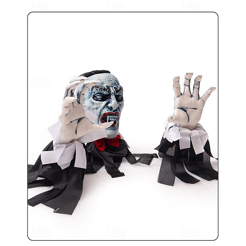 Halloween Vampire Count Zombie Ground Plug Haunted House Secret Room Courtyard Outdoor Glowing Horror Atmosphere Ground Ghost Decoration4