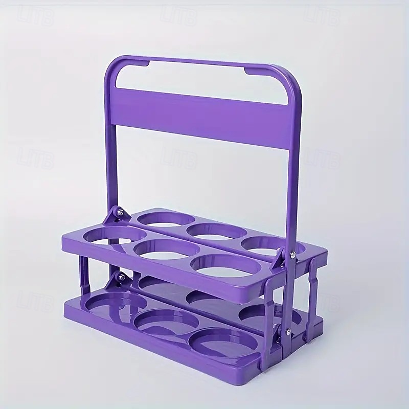 Foldable Plastic Beer Carrier Basket – Portable Outdoor Camping Drink Rack for Home, Commercial Use & Festive Party Beverage Storage and Transport4