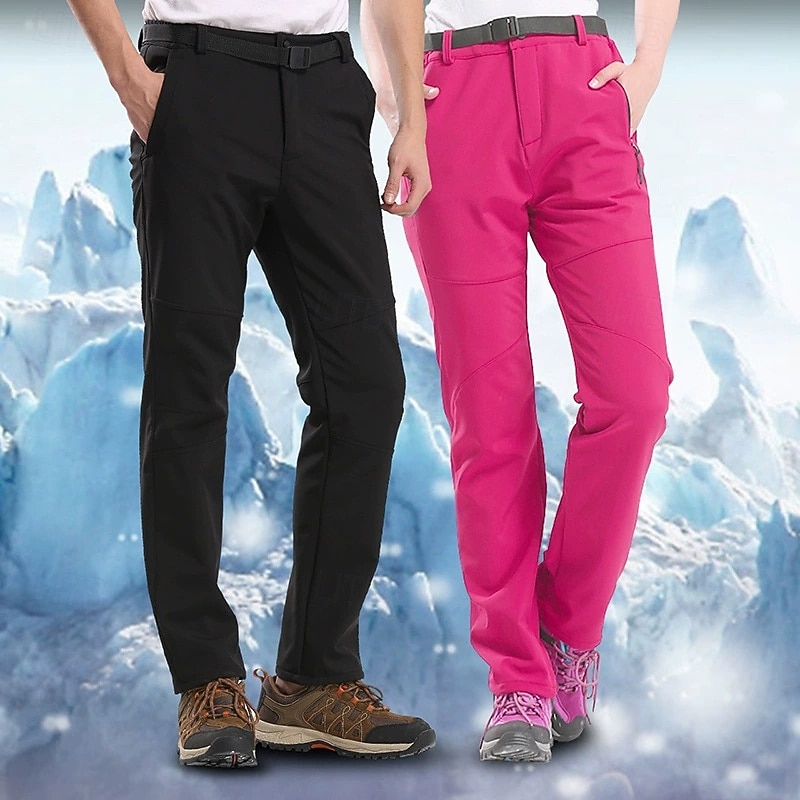 Women's Cargo Pants Slacks Fashion Casual Full Length Natural Plain Zipper Buckle Comfortable Thicken Street Holiday Daily Wear claret Amethyst Black Pink Winter Regular Fit