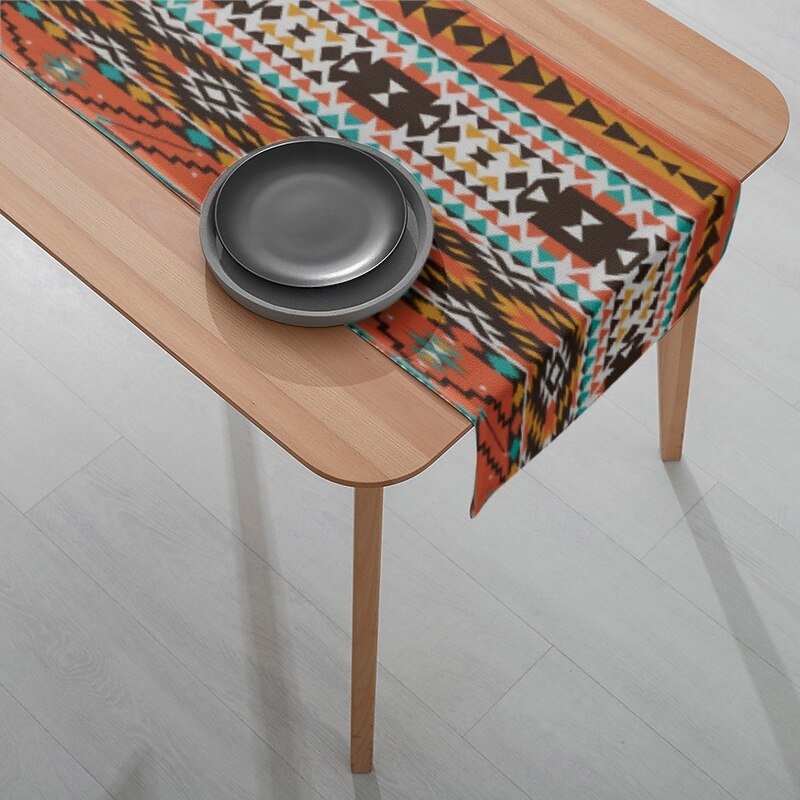 Colorful Checkered Table Runner - Digital Printed Rectangular Tablecloth 33x180cm for Restaurant & Banquet Dining Decor3