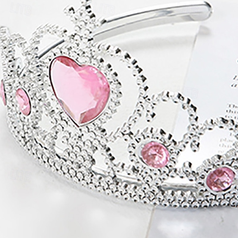 Kids Girls' Hair Accessories Sweet Party Birthday Geometric Patchwork Pink Red2