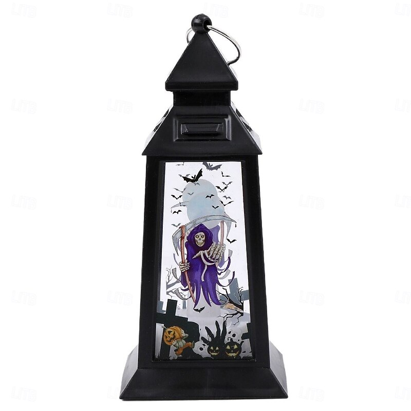 1 Pc 12.8CM Halloween LED Electronic Candlelight Witch Pumpkin Wind Light Indoor and Outdoor Restaurant Party Halloween Festival Atmosphere Nightlight4