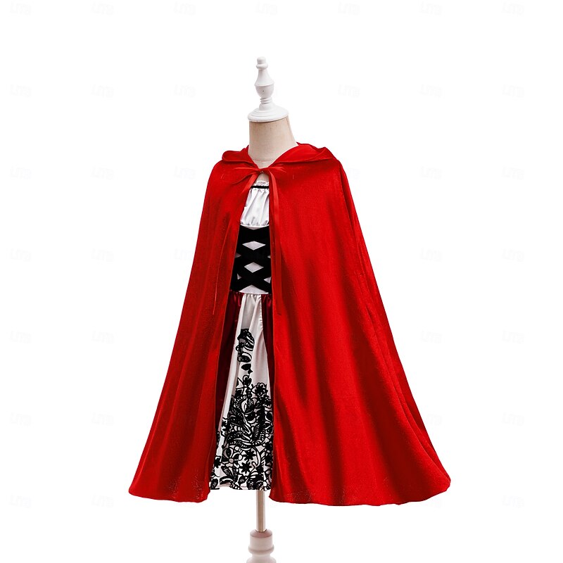 Kids Girls' Party Dress Solid Color Sleeveless Special Occasion Halloween Party Halloween Custome Sweet Polyester Fall Winter kids Black3