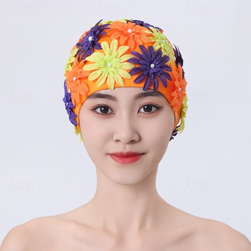 Silicone Swim Cap for Adults Nylon Extra Room Fit Comfortable Chlorine Resistant & Hypoallergenic Swimming Surfing3