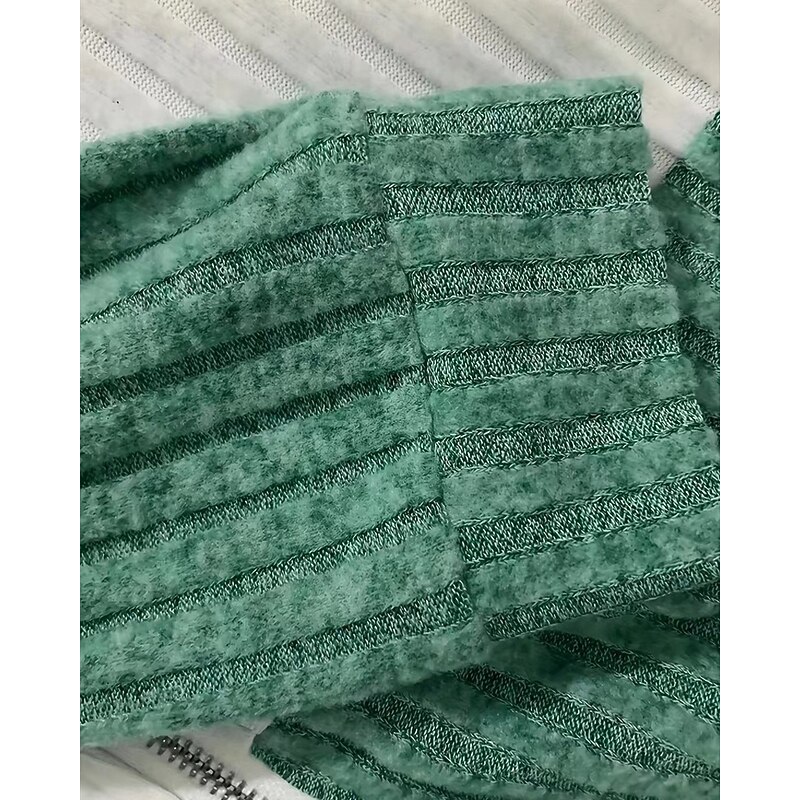 Women's Pullover Hoodie Sweatshirt Zip Up Hoodies Color Block Streetwear Casual Long Sleeve Hooded Regular Tops Street Dailywear Zipper Pocket Green Fall Winter4