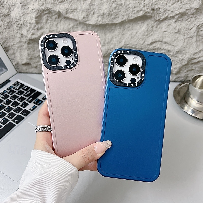 Phone Case For iPhone 16 15 14 Pro Max Plus 16e 13 Pro Max Back Cover Non-Yellowing Shockproof Retro Metal3