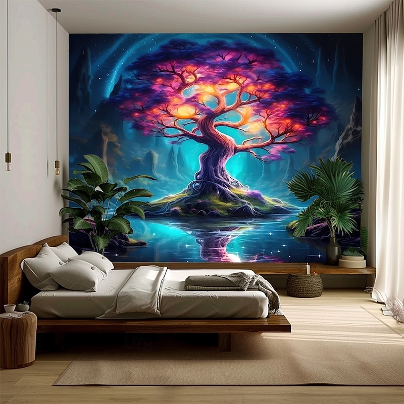 Tapestry Blanket Wall Hangings Tree of Life 3D Mystic Bedroom Living Room Dorm Home Decor4
