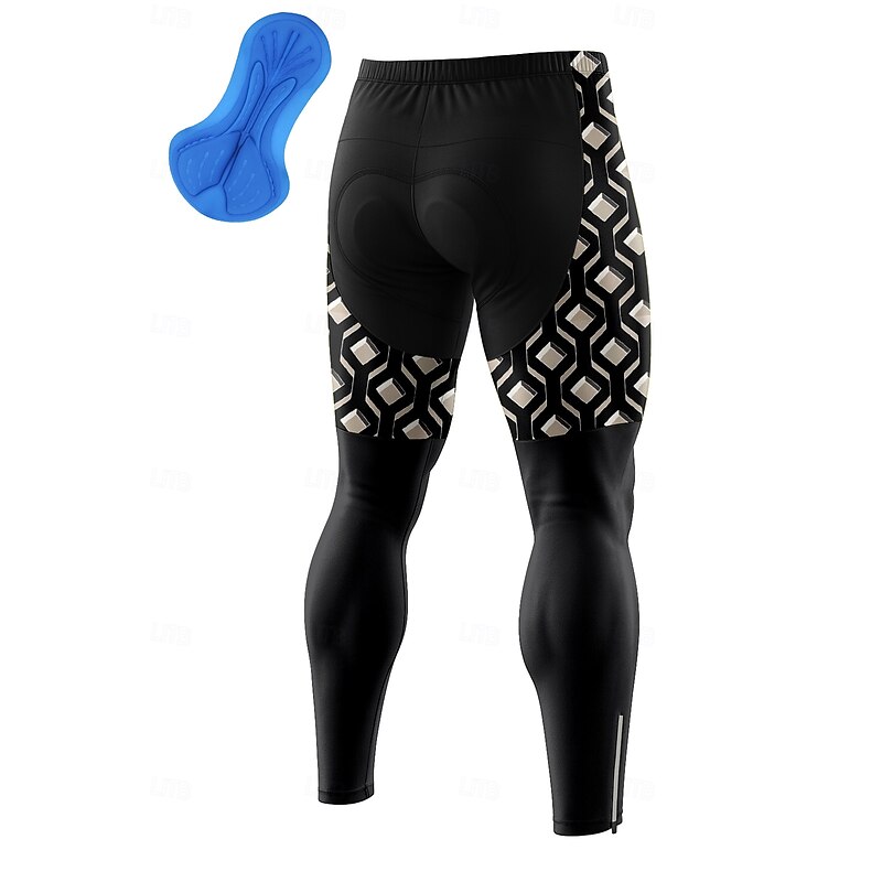 Men's Graphic Geometric Bike Pants Bike Tights Bottoms Slim Fit Sports UV Resistant 3D Pad Quick Dry Reflective Strips Black Clothing Apparel Bike Wear2