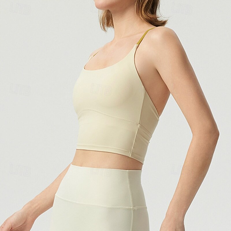 Women's Yoga Tank Tops Soft Paded Sleeveless Sports Solid Color Top For Gym Athletic Sports Activewear4