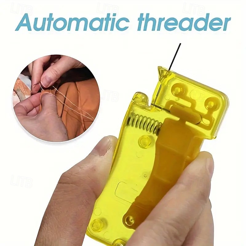 2PCS Automatic Needle Threader for Sewing, DIY Hand Sewing Tools for Sewing Machines, Household Crafts and Sewing Supplies2
