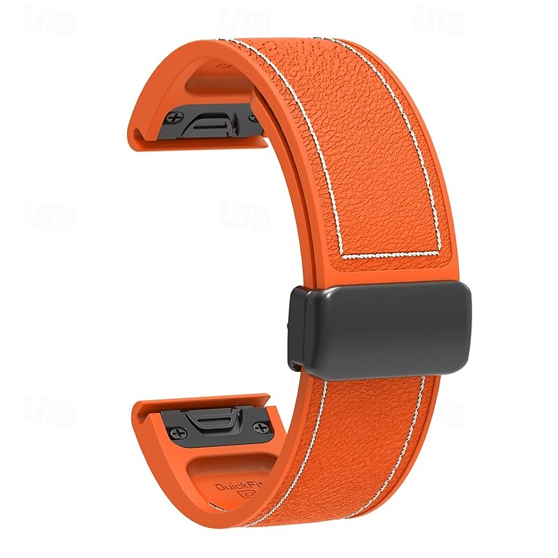 Watch Band for Garmin Fenix 8 47mm 51mm 7X 6 6X Pro Epix Pro Instinct 2X Approach S70 S62 S60 Forerunner 955 945 Epix Marq Descent Quatix 22mm 26mm Stainless Steel Silicone Replacement  Strap Quick2