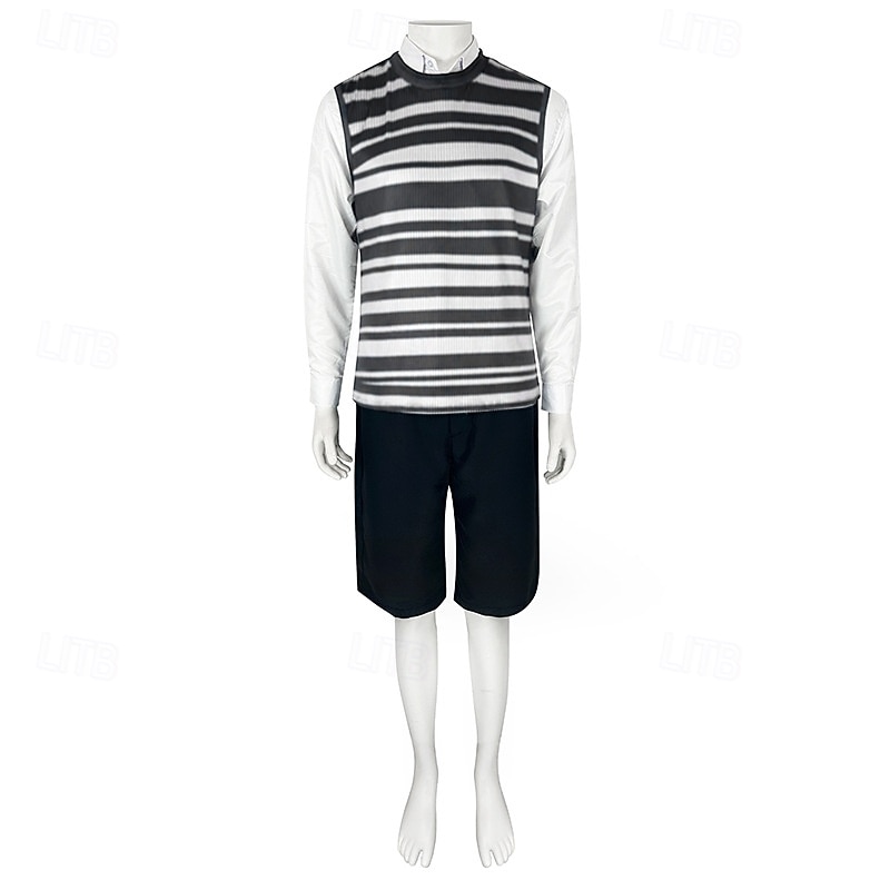 Gothic Horror Pugsley Dark Academia Outfits Costume Fancy Dress Cosplay Movie Cosplay for Men's Boys' Adults Kid's Halloween Carnival Performance Party3