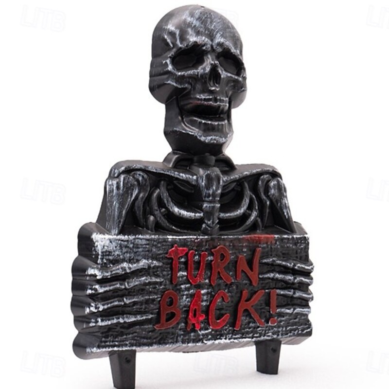 Halloween Skull Garden Stake Plastic Outdoor Decorative Item Lawn Party Decoration Horror Atmosphere Prop4