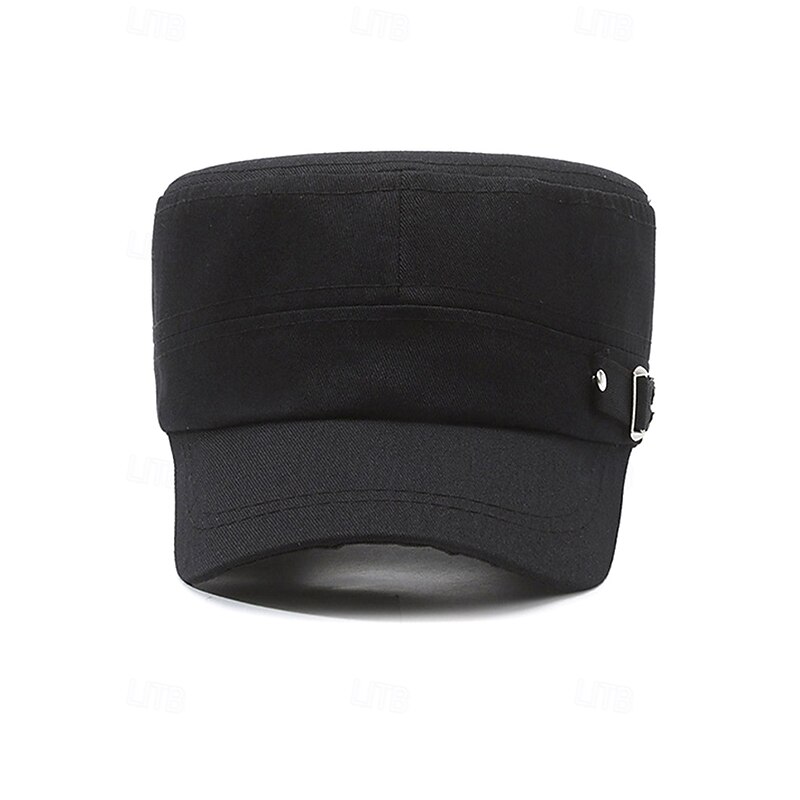 Men's Cotton Military-Style Cap with Adjustable Buckle – Casual and Stylish Hat for Everyday Wear, Outdoor Activities and Street Fashion3
