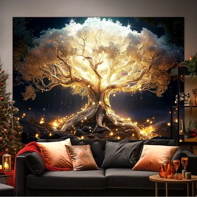 Tapestry Banners Wall Hangings Landscape Tree of Life Forest Mystic Bedroom Living Room Dorm Home Decor