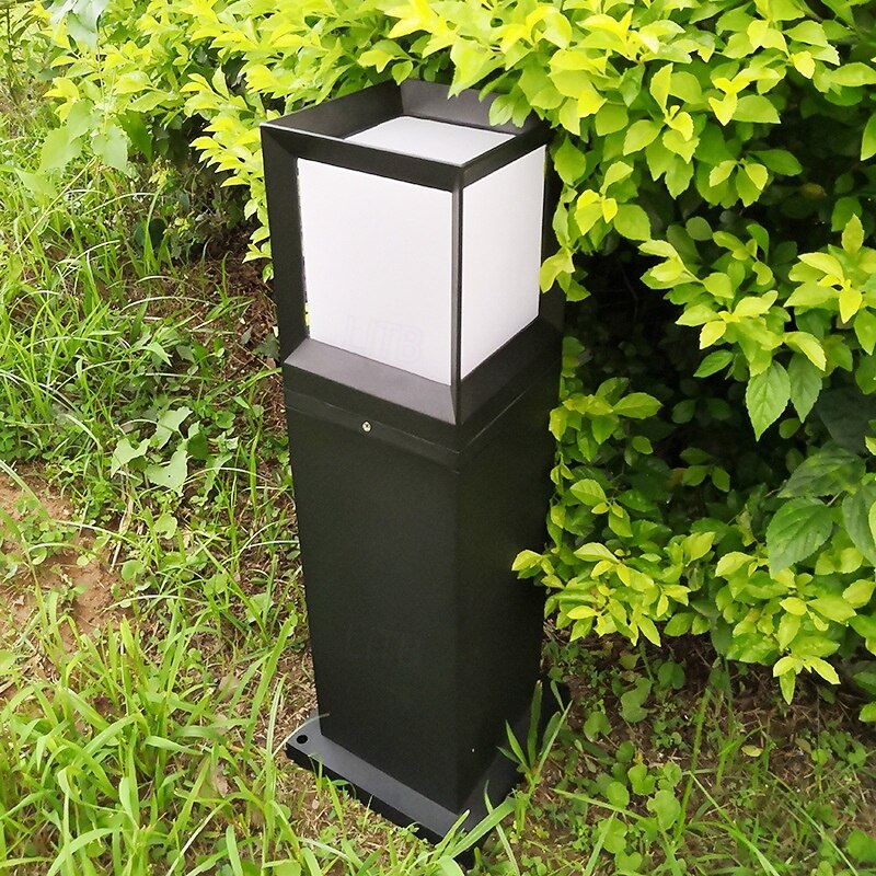 Landscape Path Light, Acrylic Luxury Warm White Landscape Path Light 20W Metal Luxury Modern Outdoor Bollard Lighting for Law Patio Courtyard and Driveway Decoration 110-240V3
