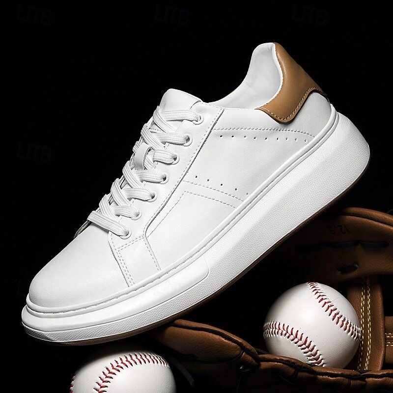 Men's White  Sneakers - Clean Look & Versatile, For Active Gentlemen in Sports & Daily Wear4