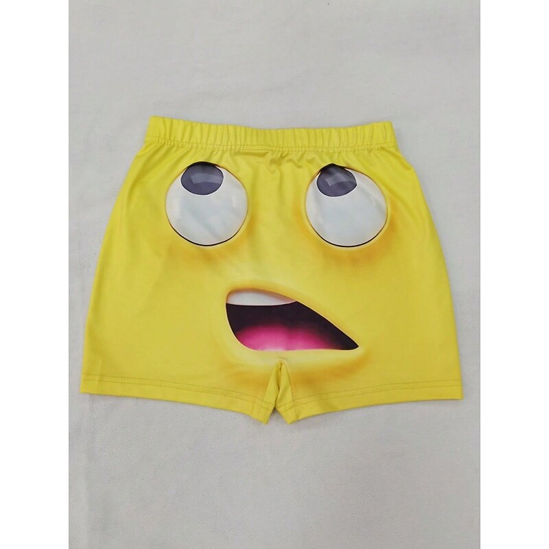 Women's Chinos Shorts Fashion Streetwear Basic Short High Waist Character Elastic Waistband Printing Comfy Soft Comfortable High Elasticity Outdoor Yoga Street Yellow Summer Spring Fall Regular Fit2