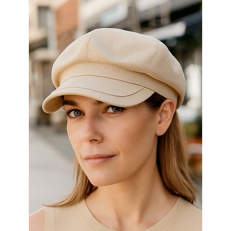 Women's Canvas Newsboy Hat - Lightweight and breathable, With curved brim and adjustable strap, Perfect for fall/winter streetwear, Travel and everyday wear2