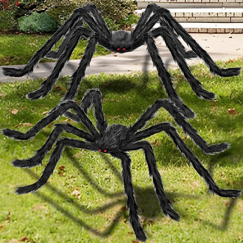 2pcs Halloween Large Spider Decorations 78