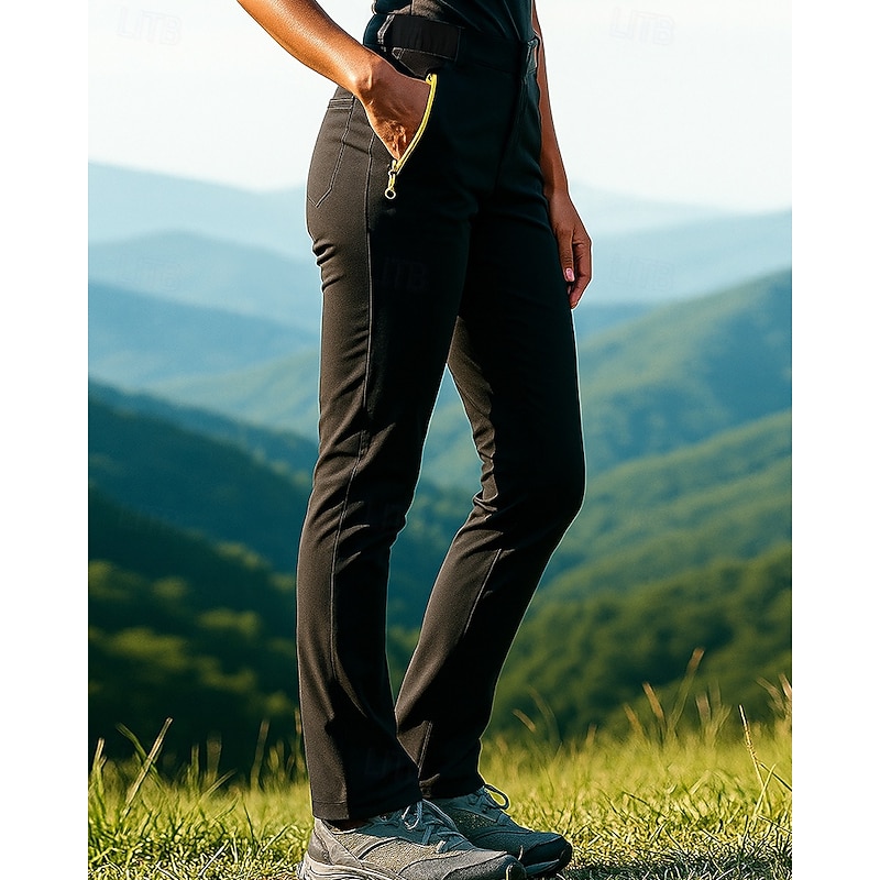 Women's Hiking Pants Trousers Waterproof pants Softshell Pants Outdoor Regular Fit Waterproof Windproof Bottoms Pocket Black Blue Camping / Hiking Running S M L XL XXL3