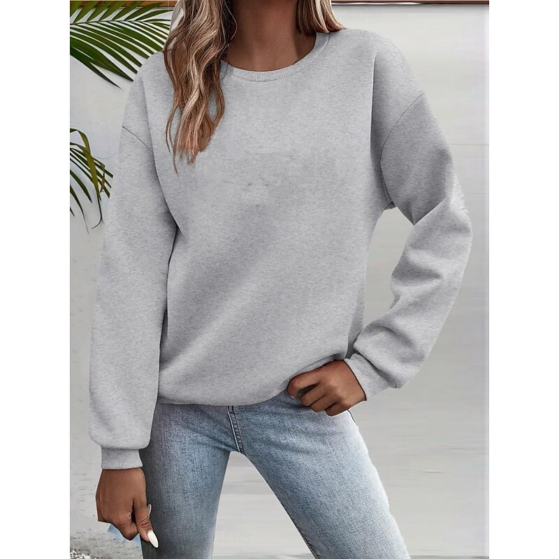 Halloween Women's Sweatshirts Graphic Casual Long Sleeve Crew Neck Regular Tops Street Dailywear Casual Print Pink Red Orange Gray Spring Fall Winter4