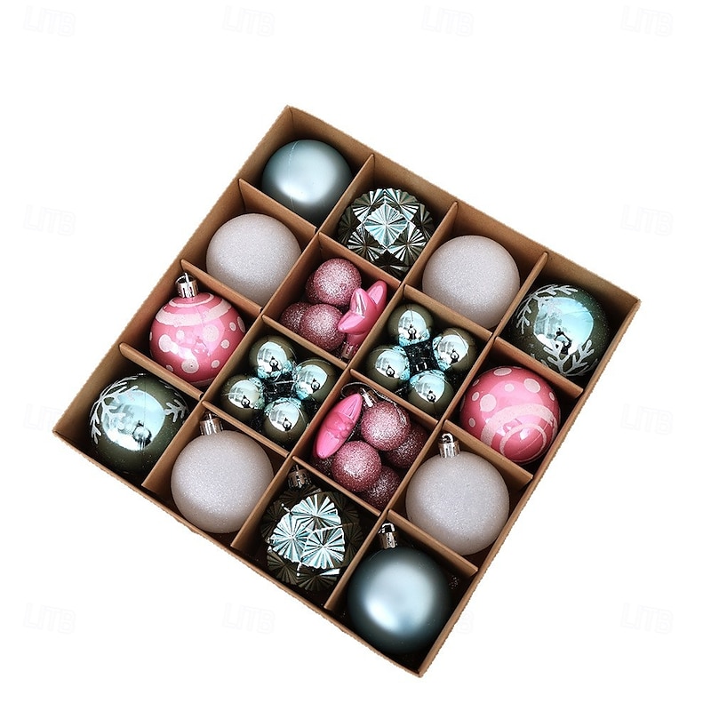 42 Pcs Christmas Tree Balls Baubles Ornaments 3cm 6cm Xmas Decorations Painted Shatterproof Gift Set For Holiday Party Christmas Tree Hanging Decoration Accessories4