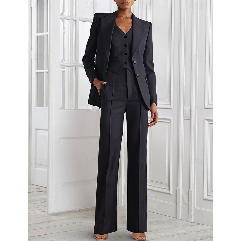 Women's Suit Pant Straight Fit Formal Wedding Guest Formal Evening Elegant Simple Ankle Length Pant2