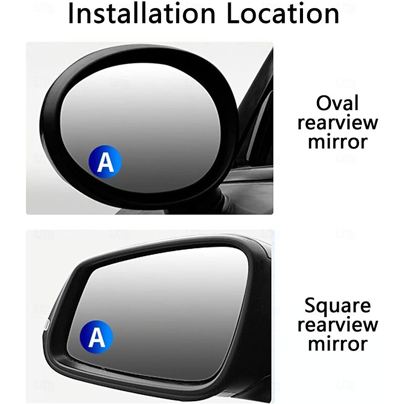 2 Pcs Car Blind Spot Mirror 360 Degree Adjustable Wide Angle Rear View Mirror With Suction Cup Universal Round Auxiliary Mirror For Driving Safety Parking4