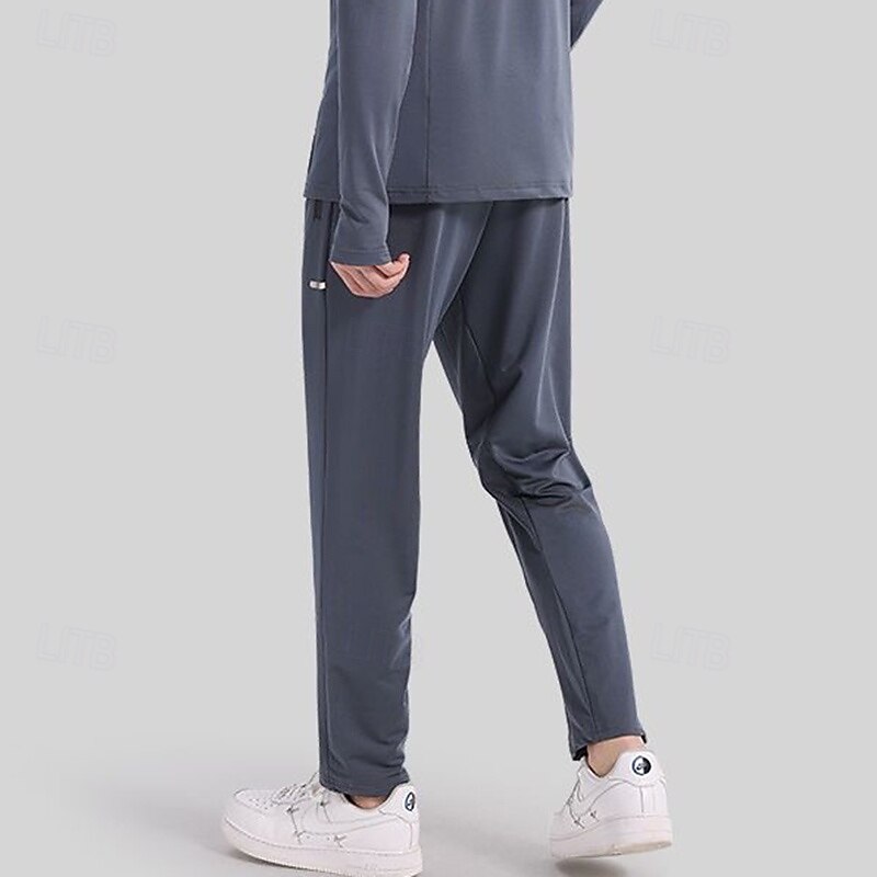 Men's Workout Pants sport pants High Waist Bottoms Athleisure Gym Workout Quick Dry Breathable Basketball Running Yoga Regular Fit Sportswear Activewear Solid Colored Black Grey3