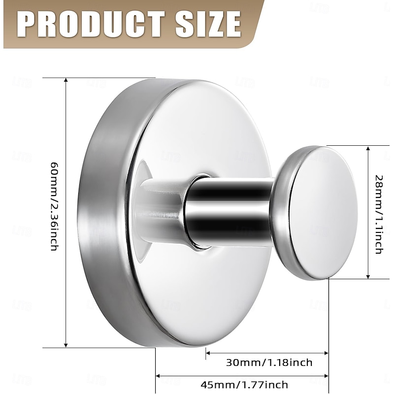 4 Pack Suction Cup Hooks for Shower, Wreaths, Towels, Robes, Loofah,  No-Drill Removable Bathroom Hooks for Mountable on Bathroom Walls, Kitchen, Glass, Mirrors, Tile, Smooth Non-Porous Surfaces4