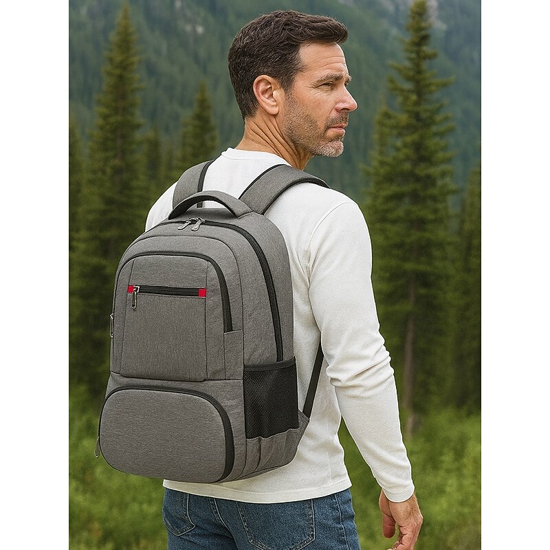 Men's Insulated Laptop Backpack with USB Charging Port - Waterproof Business Travel Bag with Lunch Compartment and Reflective Strips for Business Commuting, Outdoor Leisure Travel2