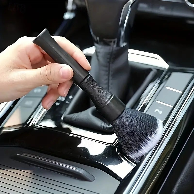 2pc Car Interior Detail Brushes – Soft Bristle Dusting and Cleaning Tools for Dashboard, Vents, and Tight Spaces – One Large and One Small Brush