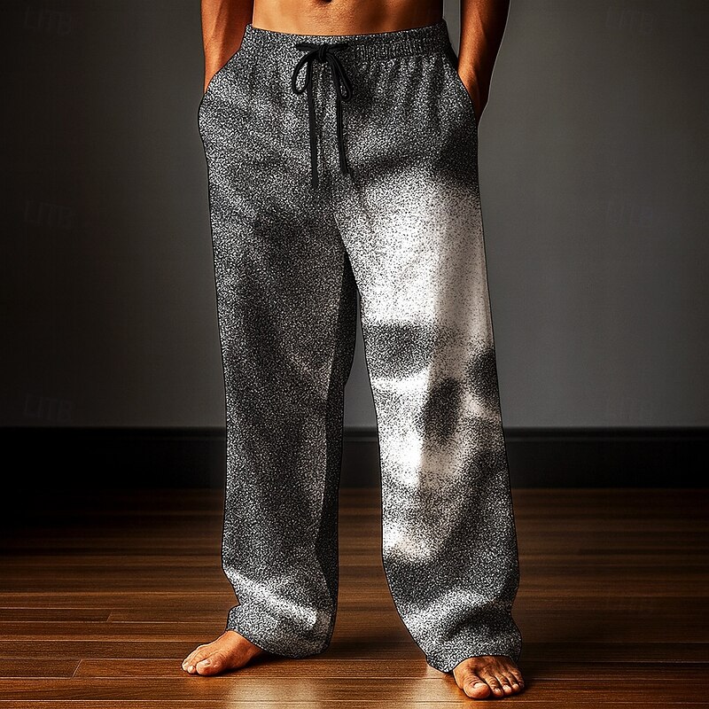 Halloween Men's Skull Halloween Costumes Trousers Baggy Pants Casual Pants Mid Waist Dark Gothic Style Holiday Elastic Drawstring Waist Linen-Like Pants with Pockets Spring Fall 3D Print Red Blue3