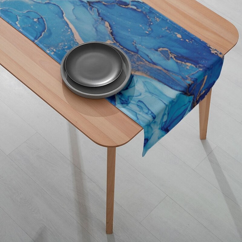 1PC Digital Printed Table Runner Table Flag - Rendering Rectangular Tablecloth for Restaurant, Banquet, Party Decoration (33x180cm/13x70.5in)4