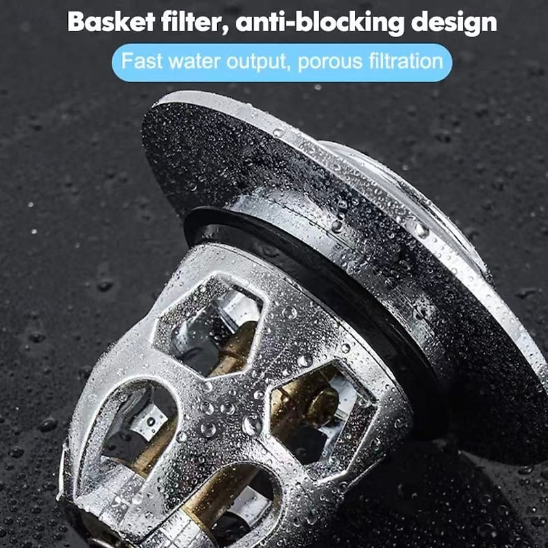 2pcs Universal Sink Drain Stoppers – Press Down Pop-Up Plug with Brass Core for Bathroom & Kitchen Basin3