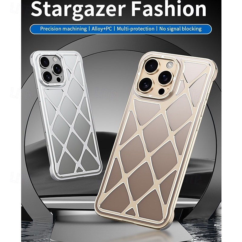Phone Case For iPhone 17 Pro Max 17 Air 16 Pro Max Plus 16 Back Cover Shockproof Retro PC Metal3
