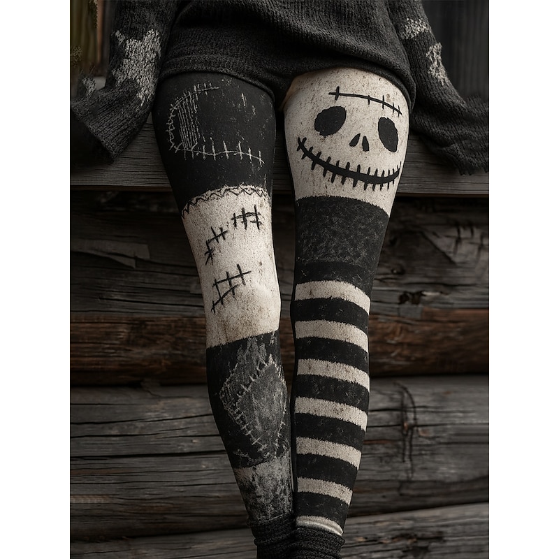 Women's Leggings Vacation Vintage Ethnic Style Ankle-Length High WaistPantsHalloween Graphic Animal Cat 3D Print Quick Dry Breathability Soft Stretchy Outdoor Home Causal White Purple Green Fall