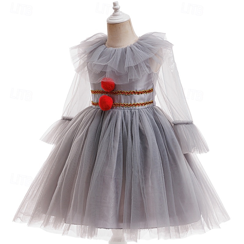 Pennywise Halloween Dress Costume Tutu It Horror Scary Costume Kid's Girls' Halloween Carnival Performance Party Easy Halloween Costumes Dress Up2