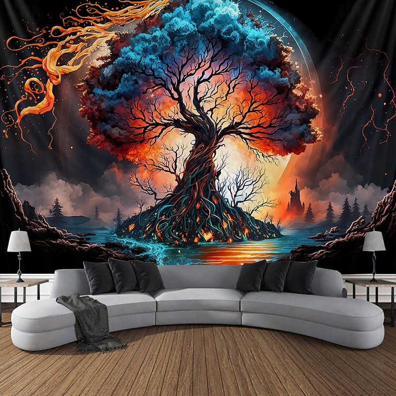 Tapestry Blanket Wall Hangings Tree of Life Fantasy Mystic Bedroom Living Room Dorm Home Decor