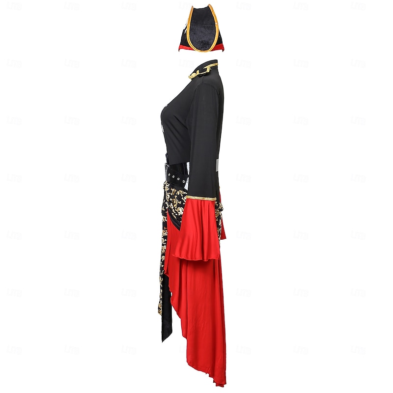 Couples Pirates of the Caribbean Halloween Group Couples Costumes Men's Women's Movie Cosplay Cosplay Costume Party Red Costume Halloween Carnival Masquerade4