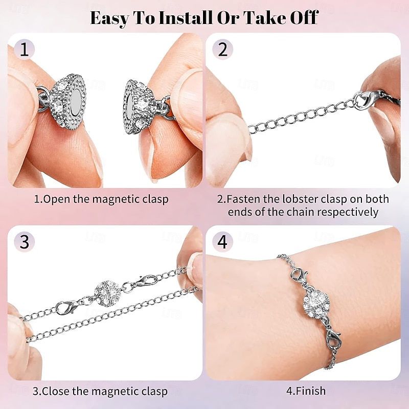 22Pcs Magnetic Jewelry Clasps and Necklace Extenders Assorted Sizes and Styles, Gold & Silver Magnetic Chain Extenders for DIY Necklaces and Bracelets4