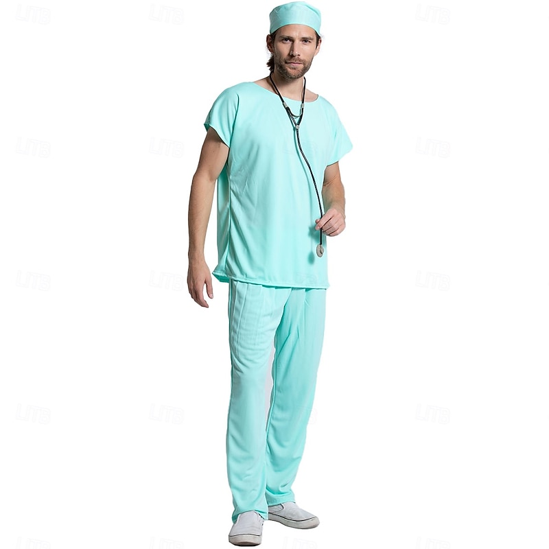 Career Costumes Doctor Halloween Cosplay Costume Outfits Outfits Cosplay Adults' Men's Halloween Masquerade Party Masquerade Easy Halloween Costumes Dress Up2