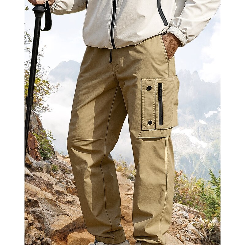 Men's Cargo Pants Hiking Pants Trousers Outdoor Regular Fit Waterproof Windproof Bottoms Pocket Black Army Green Camping / Hiking Running M L XL XXL XXXL3