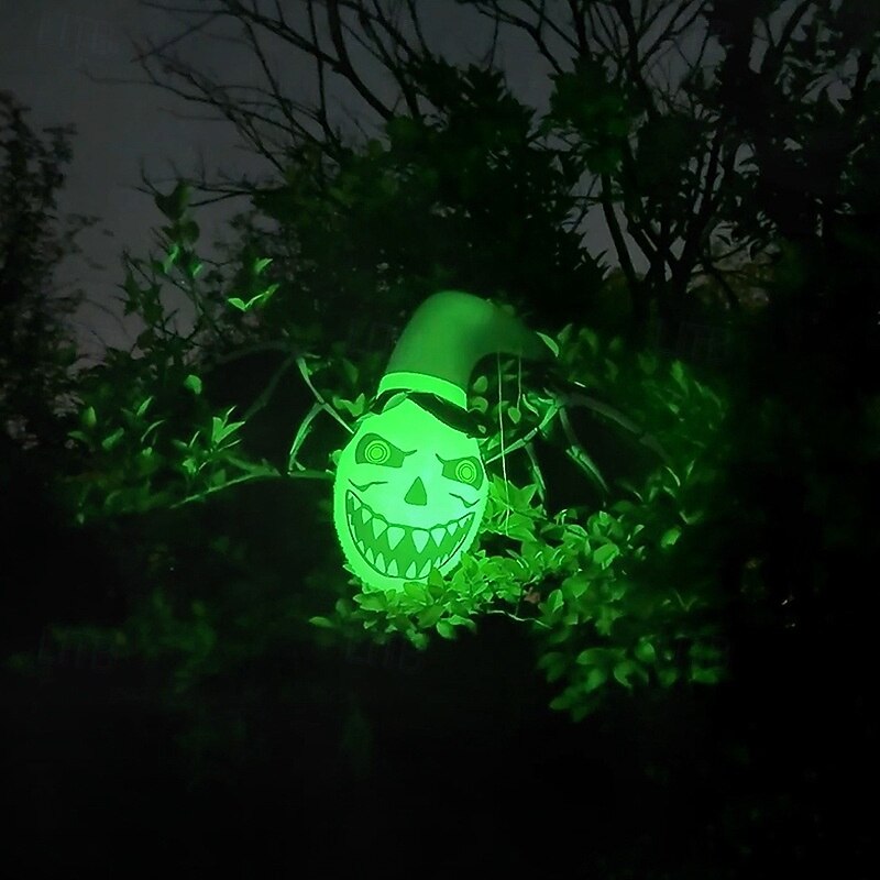 1/2PCS Halloween Funny Horror Atmosphere Decoration Props PVC Ghost LED Colored Light Glowing Bat Inflatable Toy Ghost Festival Party Home Indoor and Outdoor Decoration4