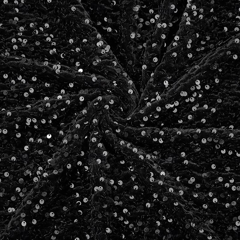 Black Sequin Velvet Mermaid / Trumpet Evening Gown Elegant Dress Formal Wedding Floor Length Long Sleeve Sweetheart Pink Dress Sequined with Ruffles 20253