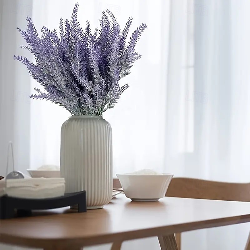 10 Bundles Purple Artificial Lavender Flowers – Faux Plants for Home Decor, Garden, Christmas, Wedding Decorations, Vase Accessories, Indoor Use3