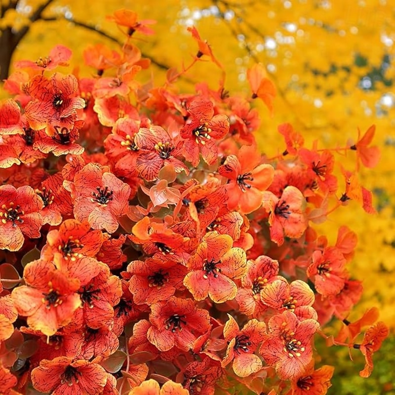 12 Bundles Fall Faux Mums for Outdoor Planters Artificial Fake Mums Fall Decorations for Outdoors Home Fall Autumn Faux Silk Flowers Plants Look Real UV Resistant for Outside Home Porch Patio4